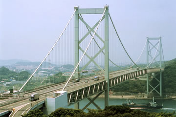 连接九州岛与本州岛的关门大桥