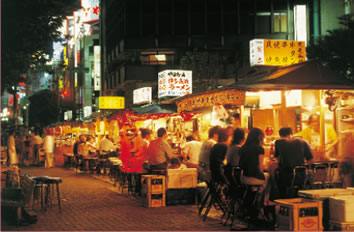 Street food stalls, locally known as 'Yatai' photo